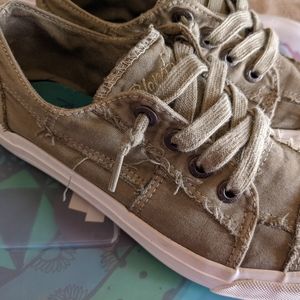 Olive Green Blowfish Maxine Lace Up Sneaker Shoes